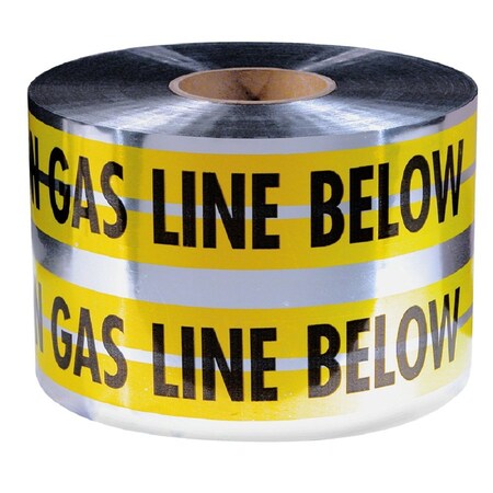 Milwaukee Tool 6" X 1000-FT MAGNATEC YELLOW PREMIUM DETECTABLE "CAUTION GAS LINE BELOW" 31-143